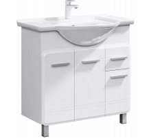 Тумба с раковиной белый глянец 88 см Aqwella Corsica KOR0108 + 4620008197357