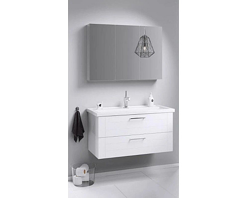 Купить Тумба с раковиной белый глянец 81,5 см Aqwella Manchester MAN01082 + 4640021064733 в магазине сантехники Santeh-Crystal.ru