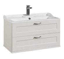 Тумба с раковиной дуб белый 80 см Акватон Леон 1A1863K0LBPS0