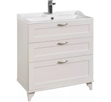 Тумба с раковиной дуб белый 80 см Акватон Леон 1A1878K0LBPS0