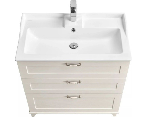 Приобрести Тумба с раковиной дуб белый 80 см Акватон Леон 1A1878K0LBPS0 в магазине сантехники Santeh-Crystal.ru