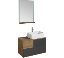 Комплект мебели дуб кантри/антрацит 85 см Акватон Терра 1A247201TEKA0 + 732700B000 + 1A247302TEDY0