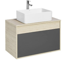 Тумба с раковиной серый графит/дуб орегон 80 см Акватон Лофт Урбан 1A2476K2LQX60