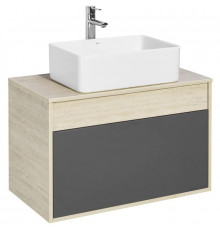 Тумба с раковиной серый графит/дуб орегон 80 см Акватон Лофт Урбан 1A2476K2LQX60
