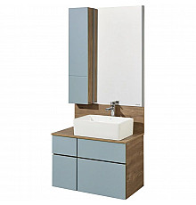 Комплект мебели дуб рустикальный/фьорд 80 см Акватон Мишель 1A256801MIX30 + 1A256603MIDR0 + 732700B000 + 1A253902MIX40 + 1A244303MIX30