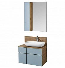 Комплект мебели дуб рустикальный/фьорд 80 см Акватон Мишель 1A256801MIX30 + 1A256603MIDR0 + 1AX169WBXX000 + 1A253902MIX40 + 1A244303MIX30