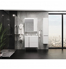 Комплект мебели белый глянец 80 см Акватон Стоун 1A228201SX010 + 1WH302251 + 1A228302SX010