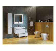 Комплект мебели белый глянец 80 см Акватон Капри 1A230201KP010 + 1WH302251 + 1A230402KP010