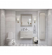 Комплект мебели дуб белый 80 см Акватон Леон 1A186301LBPS0 + 1A708031FB010 + 1A186402LBPS0