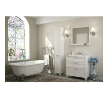 Комплект мебели дуб белый 80 см Акватон Леон 1A187801LBPS0 + 1A708031FB010 + 1A186402LBPS0