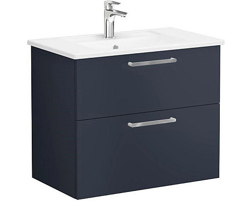 Приобрести Тумба с раковиной темно-синий матовый 80 см VitrA Root 68287 в магазине сантехники Santeh-Crystal.ru