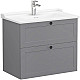 Приобрести Тумба с раковиной серый матовый 80,5 см Vitra Root Classic 68871 в магазине сантехники Santeh-Crystal.ru