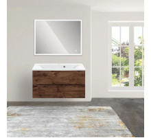 Комплект мебели темный дуб 90 см Vincea Mia VMC-2MA900RW + VCB-3M900W + VLM-3VN900