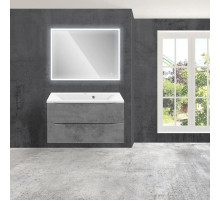 Комплект мебели бетон 90 см Vincea Mia VMC-2MA900BT + VCB-3M900W + VLM-3VN900