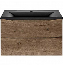 Тумба с раковиной дуб винтаж 80 см Vincea Mia VMC-2MA800VO + VCB-3M800B