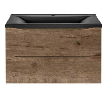 Тумба с раковиной дуб винтаж 75 см Vincea Mia VMC-2MA750VO + VCB-3M750B