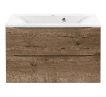 Тумба с раковиной дуб винтаж 75 см Vincea Mia VMC-2MA750VO + VCB-3M750W