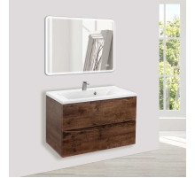 Комплект мебели темный дуб 75 см Vincea Mia VMC-2MA750RW + VCB-3M750W + VLM-3VC800