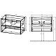Купить Комплект мебели темный дуб 75 см Vincea Mia VMC-2MA750RW + VCB-3M750W + VLM-3VC800 в магазине сантехники Santeh-Crystal.ru