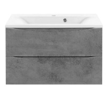 Тумба с раковиной бетон 75 см Vincea Mia VMC-2MA750BT + VCB-3M750W