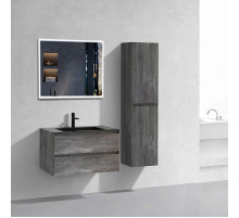 Комплект мебели серый камень 80 см Vincea Luka VMC-2L800GS + VCB-13800B + VLM-3VN800