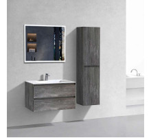 Комплект мебели серый камень 80 см Vincea Luka VMC-2L800GS + VCB-13800W + VLM-3VN800