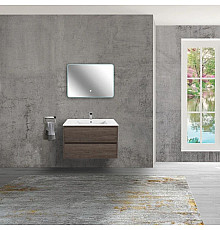 Комплект мебели темный дуб 81,5 см Vincea Gio VMC-2G800RO + VBS-13980 + VLM-2I800