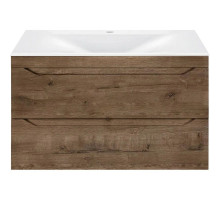 Тумба с раковиной дуб винтаж 80,5 см Vincea Fine VMC-2F800VO + VCB-1F800W