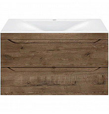 Тумба с раковиной дуб винтаж 80,5 см Vincea Fine VMC-2F800VO + VCB-1F800W