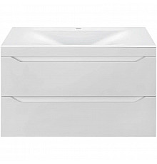 Тумба с раковиной белый глянец 80,5 см Vincea Fine VMC-2F800GW + VCB-1F800W