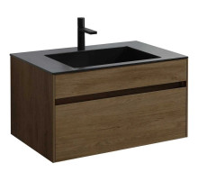 Тумба с раковиной дуб табачный 80 см Vincea Chiara VMC-2C800TO + VCB-13800B