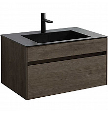 Тумба с раковиной темный дуб 80 см Vincea Chiara VMC-2C800RO + VCB-13800B
