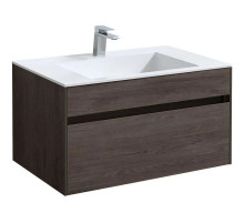 Тумба с раковиной темный дуб 80 см Vincea Chiara VMC-2C800RO + VCB-13800W