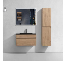 Комплект мебели натуральный дуб 80 см Vincea Chiara VMC-2C800NO + VCB-13800B + VLM-3VN800