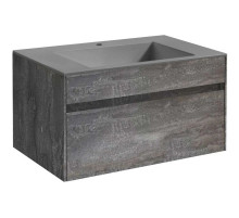 Тумба с раковиной серый камень 80 см Vincea Chiara VMC-2C800GS + VCB-13800G