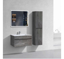 Комплект мебели серый камень 80 см Vincea Chiara VMC-2C800GS + VCB-13800W + VLM-3VN800