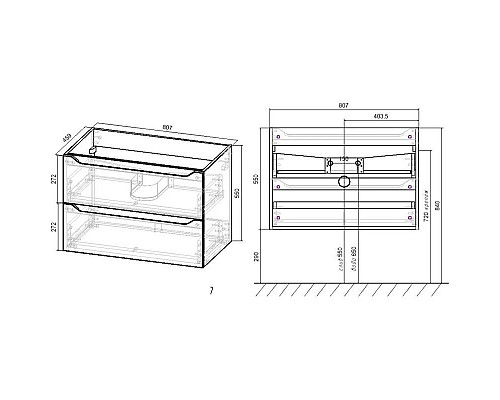 Santeh-Crystal.ru: Комплект мебели темный дуб 81 см Vincea Norma VMC-2N800RW + VCB-2N800W + VLM-2B800 Заказать Комплект мебели темный дуб 81 см Vincea Norma VMC-2N800RW + VCB-2N800W + VLM-2B800 в магазине сантехники Santeh-Crystal.ru