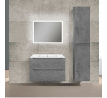 Комплект мебели бетон 81 см Vincea Norma VMC-2N800BT + VCB-2N800W + VLM-2B800