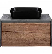 Тумба с раковиной дуб табачный/бетон 80 см Vincea Mesa VMC-2MS800TB + VBS-105MB