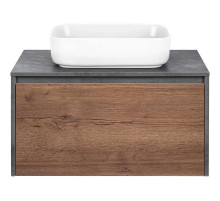 Тумба с раковиной дуб табачный/бетон 80 см Vincea Mesa VMC-2MS800TB + VBS-105