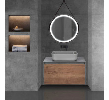 Комплект мебели дуб табачный/бетон 80 см Vincea Mesa VMC-2MS800TB + VBS-105MG + VLM-2N600+