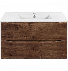 Тумба с раковиной темный дуб 91,5 см Vincea Mia VMC-2MC900RW + VBS-13990