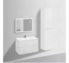 Комплект мебели белый глянец 91,5 см Vincea Mia VMC-2MC900GW + VBS-13990 + VLM-3VN800