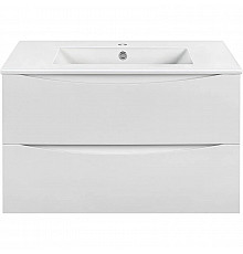 Тумба с раковиной белый глянец 81,5 см Vincea Mia VMC-2MC800GW + VBS-13980