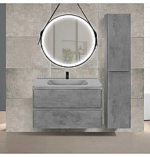 Комплект мебели бетон 79,4 см Vincea Vico VMC-2V800BT + VCB-2VP800G + VLM-2N700+