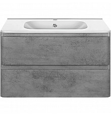 Тумба с раковиной бетон 79,4 см Vincea Vico VMC-2V800BT + VCB-2VP800W
