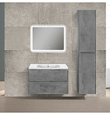 Комплект мебели бетон 79,4 см Vincea Vico VMC-2V800BT + VCB-2VP800W + VLM-2A800