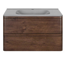 Тумба с раковиной темный дуб 79,4 см Vincea Vico VMC-2V800RW + VCB-2VP800G