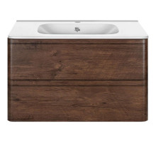 Тумба с раковиной темный дуб 79,4 см Vincea Vico VMC-2V800RW + VCB-2VP800W