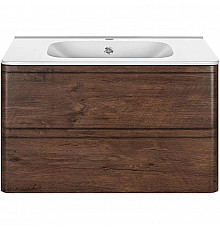 Тумба с раковиной темный дуб 79,4 см Vincea Vico VMC-2V800RW + VCB-2VP800W